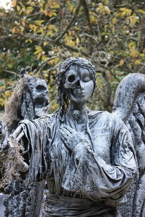 Beautiful cemetery statues