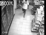 Man is possessed while shopping for drink.