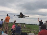 Incredibly Low F16 Pass On Landing