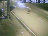 Man Crossing The Road Wiped Out By Speeding Biker