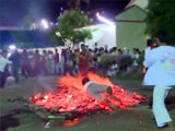 A walk on hot coals goes very wrong for one man.