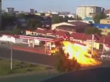 Incredible Video Of A Gas Station Exploding