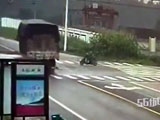 Fatal Accident Caught On Cctv Of A Scooter Rider VS A Truck.