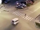 Speeding Car Sends Pedestrian Faster Than The Speed Of Sound