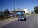 Pedestrian Gets Tailwhipped Into A Sign Post