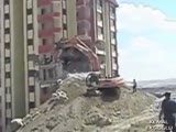 Building demolition went wrong in Turkey