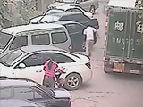 Truck runs over the old man twice