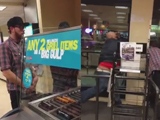 Asshole Hipster Tries To Piss In A 7-11 And Ends Up Getting Slapped