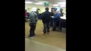 Cop gets body slammed in the welfare office