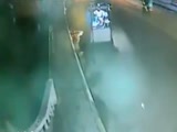 Man Falls Off Bridge After Railing Gives Way