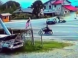 Biker Tries His Hardest To Avoid Death But Fails