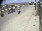 Biker Hits A Car Head On And Does Multiple Flips