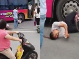 Bus Driver Parks On A Mans Leg And Just Stays There