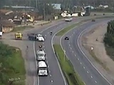 Truck Making A U-Turn Runs Over Biker On CCTV