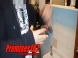 Guy With Beer Bottle And Toilet Being An Idiot