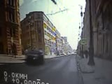 Lada hits pedestrian