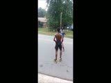 Black male beats the shit out black girl