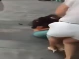 Asian Woman Beat Another In The Street
