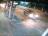 Scooter Rider Avoiding A Collision With A Pick-Up Truck Falls Is Run Over By An Oncoming Car
