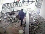 Iron Gate Falls On A Mans Head Cracking His Skull