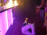 Man Catches Fire After Flaming Bar Stunt Attempt