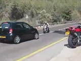 Shocking High Speed Bike Head On Crash With A Car