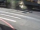 Horrifying Video Shows A Scooter Girl Crushed To Death Between Two Trucks
