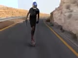 Longboarder Hits Guardrail