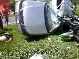 Aftermath of car crash