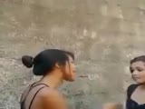 Girl is punched in the face