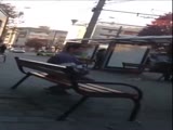 Guy Jerks It While Watching A Chicks Ass At A Bus Stop!