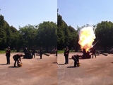 Man Almsot Takes His Face Off In Medieval Cannon Accident