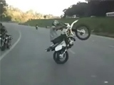 Biker Sent On A Very Painful Flight By Another