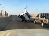 Saudi Showoff Falls From His Car Face First Into The Asphalt