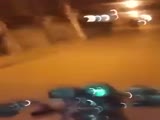 very strange fight on the night road