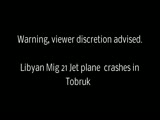 3 angles of libyan mig crash