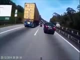 Group of bikers gets into an accident