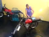 Mother destroys bike of her son