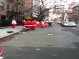 Santas fight