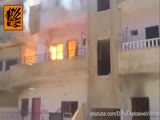 Cameraman eats concrete when house explodes