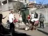 Girl Pushes A Guys Bike Over And Gets Kicked Full In The Face