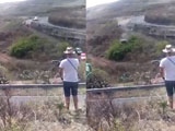 Rally Car Misjudges The Corner And Slams Into Spectators Then Rolls Down A Cliff