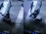 Worker Pumps Air Into A Tyre Explodes On His Ass