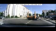 Woman Gets Plowed By Big Truck, Gets Right Back Up