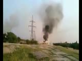 Ukrainian army hits militias truck