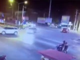 Two Bikers Meet A Very Nasty Ending Waiting At The Lights