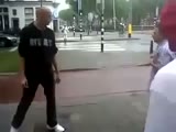 Skinhead gets put in his place