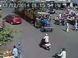 Man Survives Being Run Over By A Tractor In India