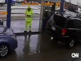 Idiot causes accident