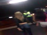 Angry chicks attack cops